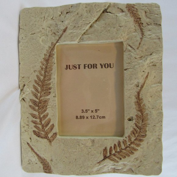 Fossil Stone Faux Stone Picture Frame Tan Brown Fern Pattern - Just for You - Picture 4 of 4